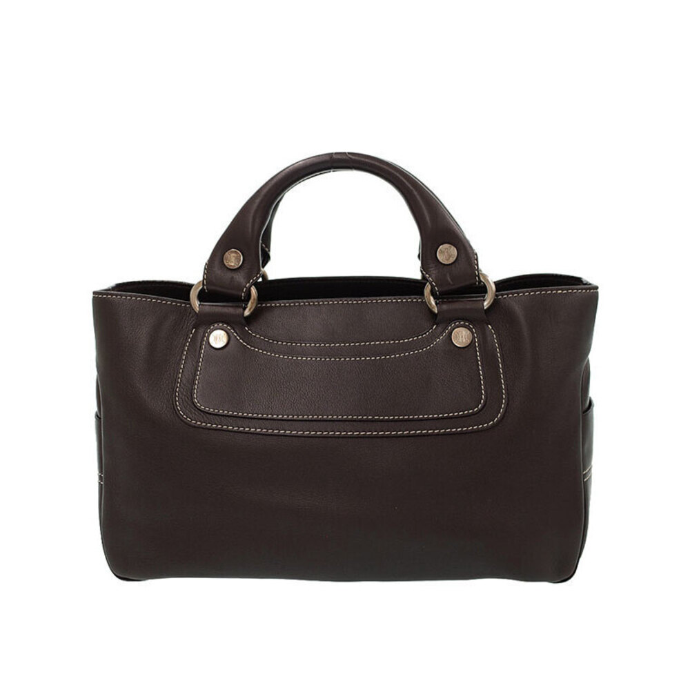 Celine Boogie Leather Shoulder Bag Handbag Black